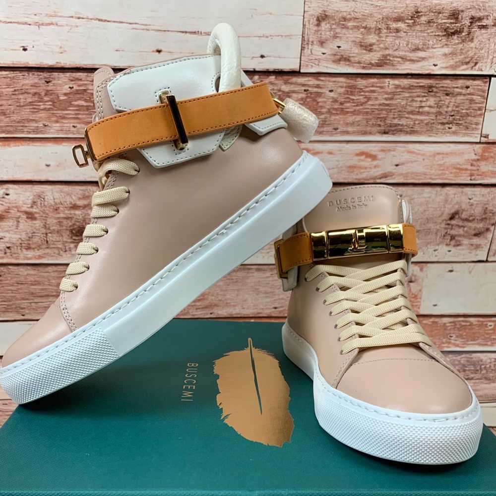 Buscemi Womens 35 (5) 100mm High Top Nude Trio
